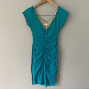 Weston Y2K Vintage Teal Mesh Bodycone Dress Size S